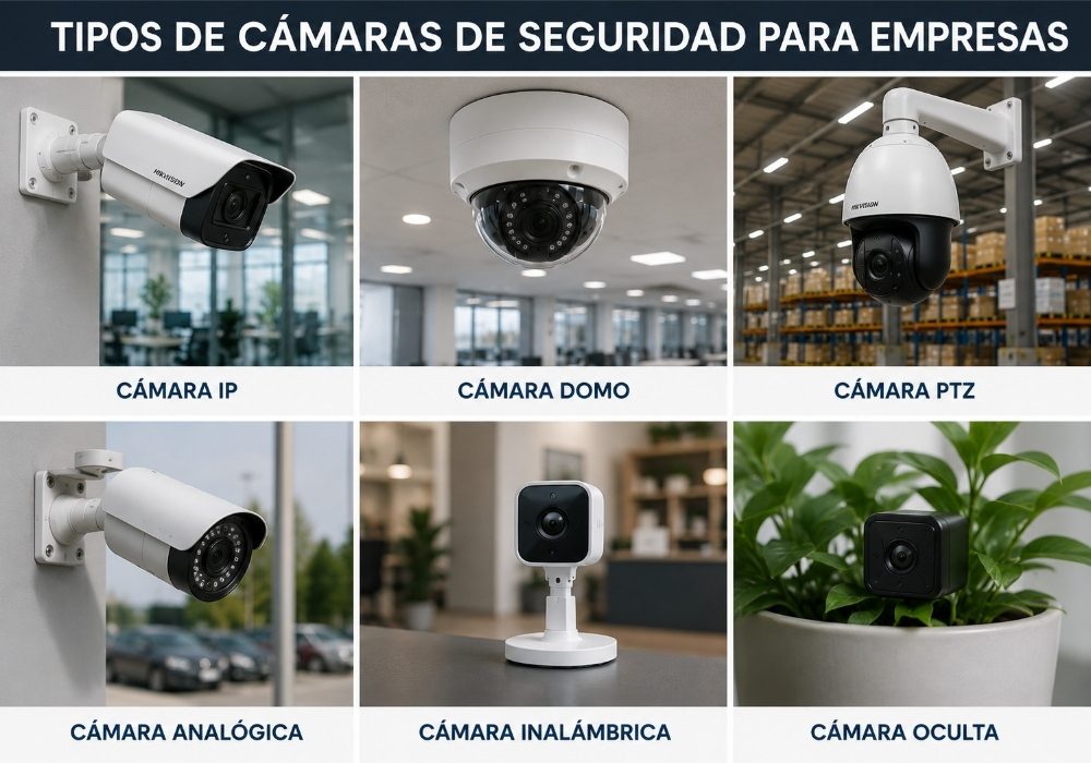 Tipos de cámaras de seguridad para empresas - Sistemas Technology 2026